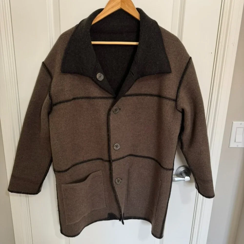 Reversible Merino Wool Jacket - Picture 3 of 5